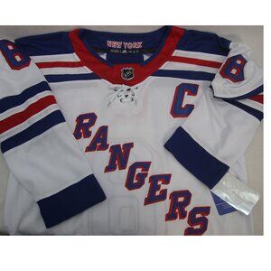 Jacob Trouba Captain Jersey New York Rangers NHL Hockey White Adidas Size 52 NWT